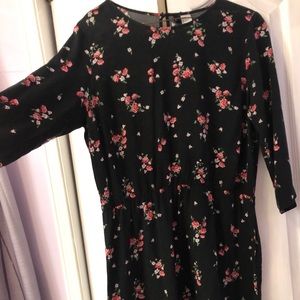 Long Sleeve Flowered Dress